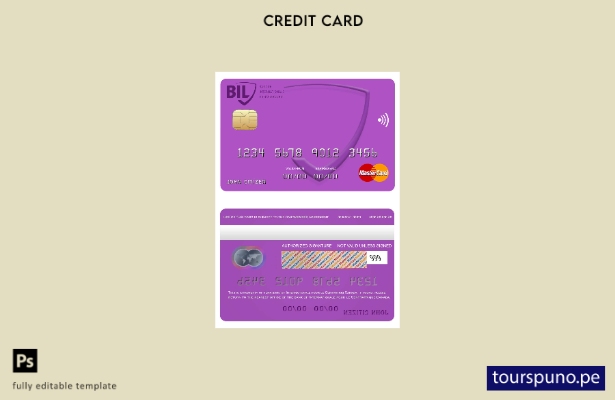 lista para imprimir plantilla de mastercard del banco Canada Internationale pour